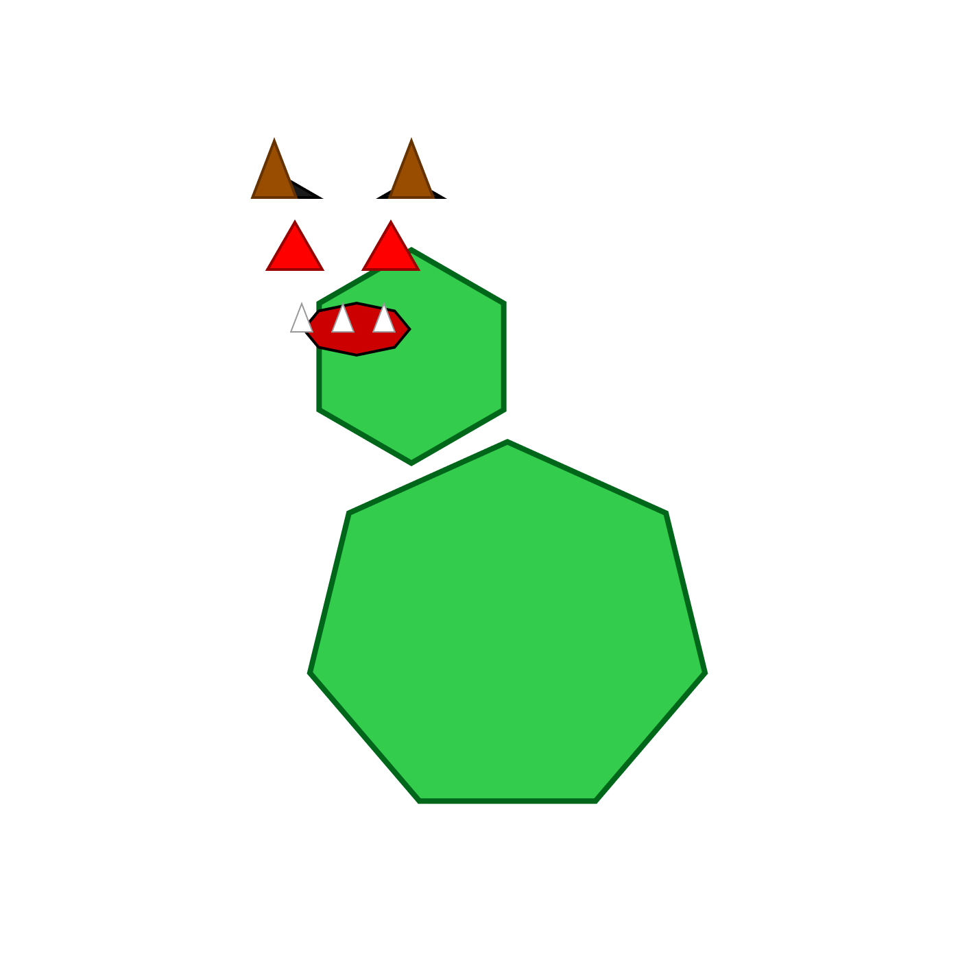 Um monstro zangado desenhado por uma IA no Figma
